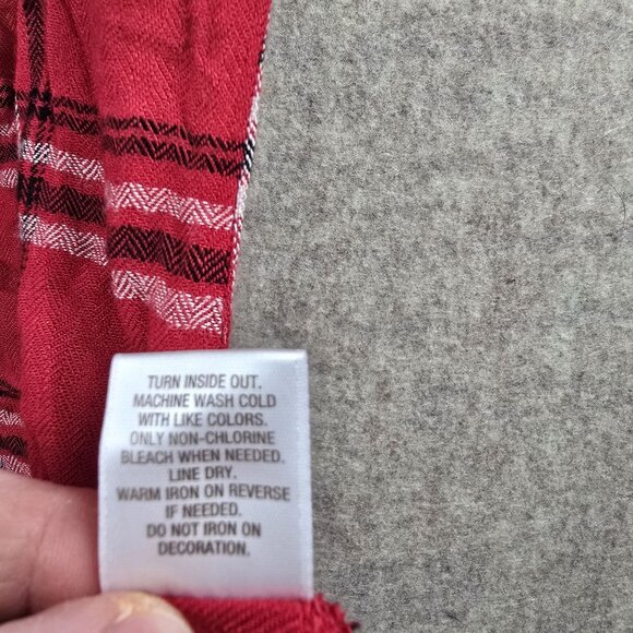 Established 1962 Red Rhinestone Plaid Button-Up Shirt Womens Small - Picture 6 of 8